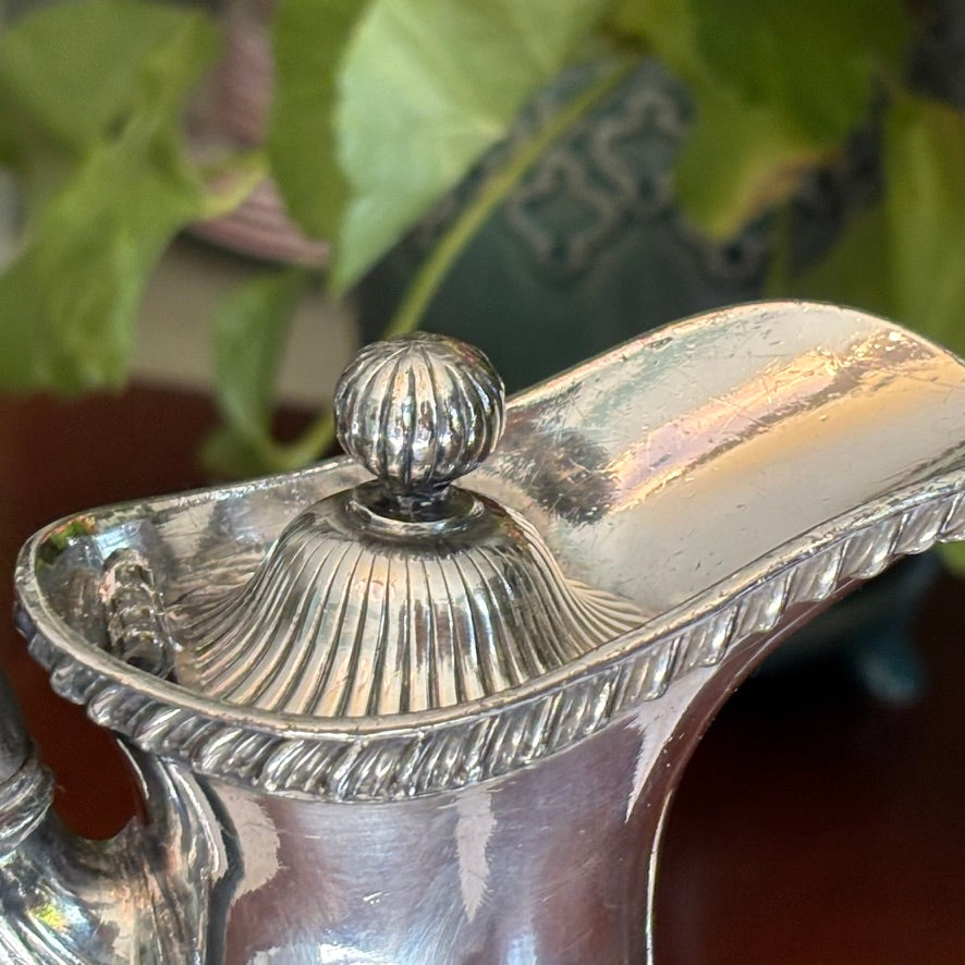 Victorian Silverplate Coffee Pot | EPBS Electroplated Britannia Silver | Classical Ewer Form