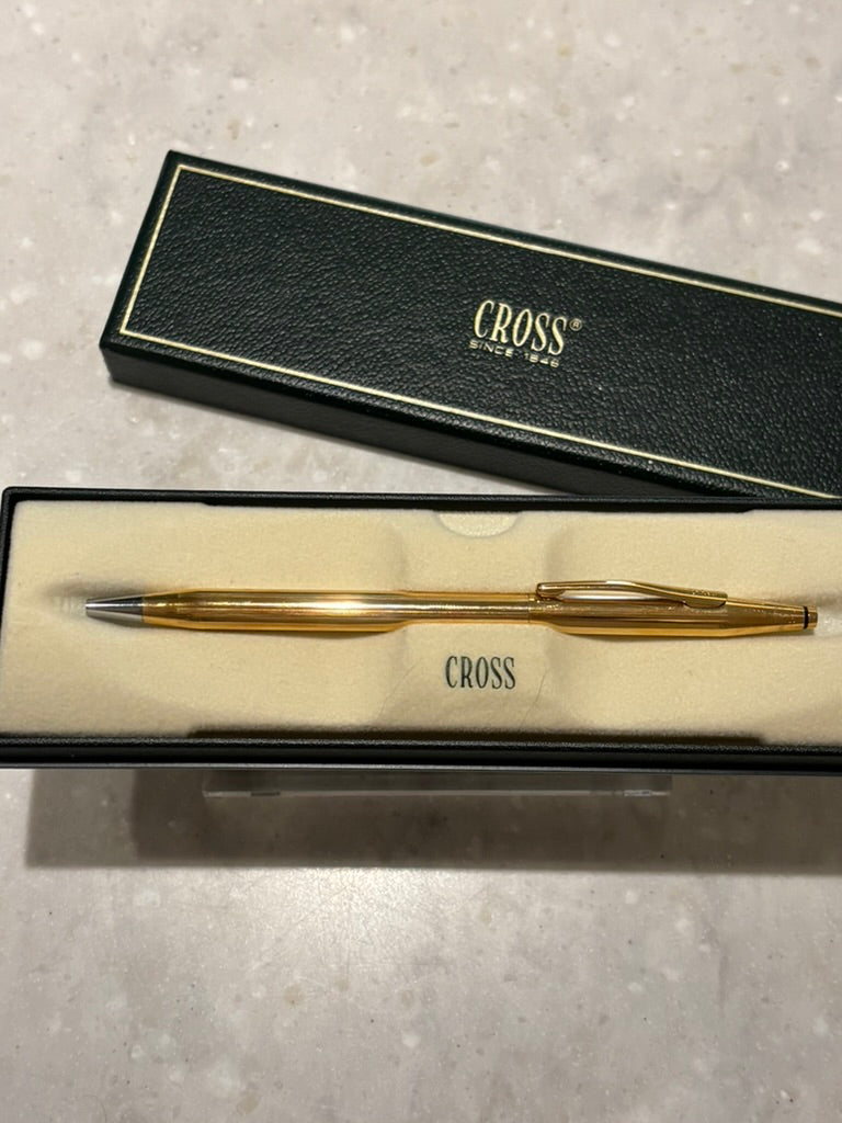 Vintage A.T. Cross Classic Century Ballpoint Pen | 1/20 18KT Gold Filled | New in Box | Made in USA