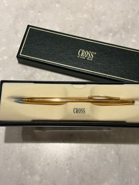Vintage A.T. Cross Classic Century Ballpoint Pen | 1/20 18KT Gold Filled | New in Box | Made in USA