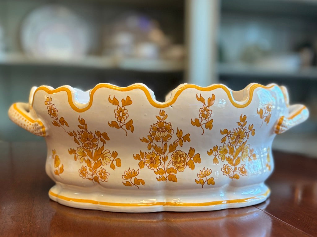 Vintage French Hand-Painted Jardinière for Tiffany & Co. | c. 1980s