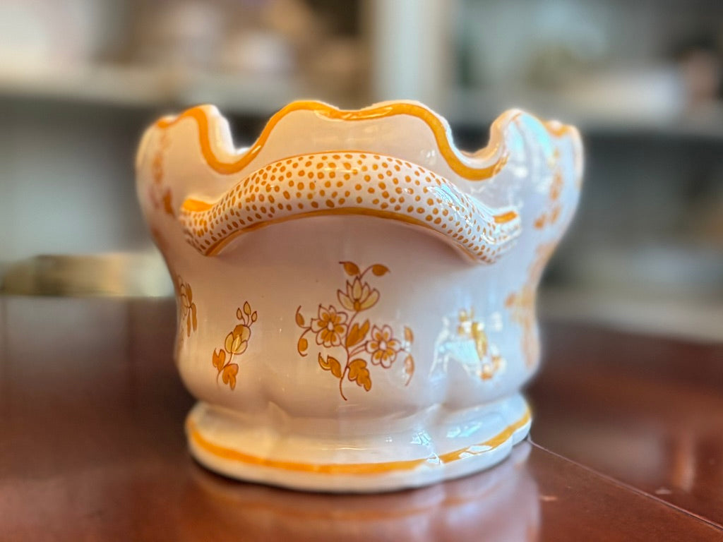 Vintage French Hand-Painted Jardinière for Tiffany & Co. | c. 1980s