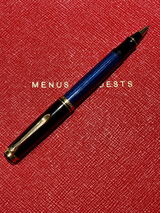 Vintage Pelikan Souverän R600 Rollerball Pen | Blue Stripe | Germany | New Blue Refill