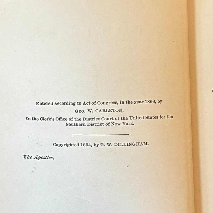 Ernest Renan The Apostles | 1897 Edition | Origins of Christianity Vol. II | Antique Religious History Book