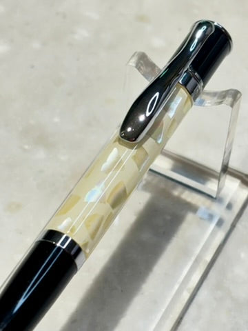 Monteverde Mini Jewelria Shell White Ballpoint Pen | New Old Stock Box Papers