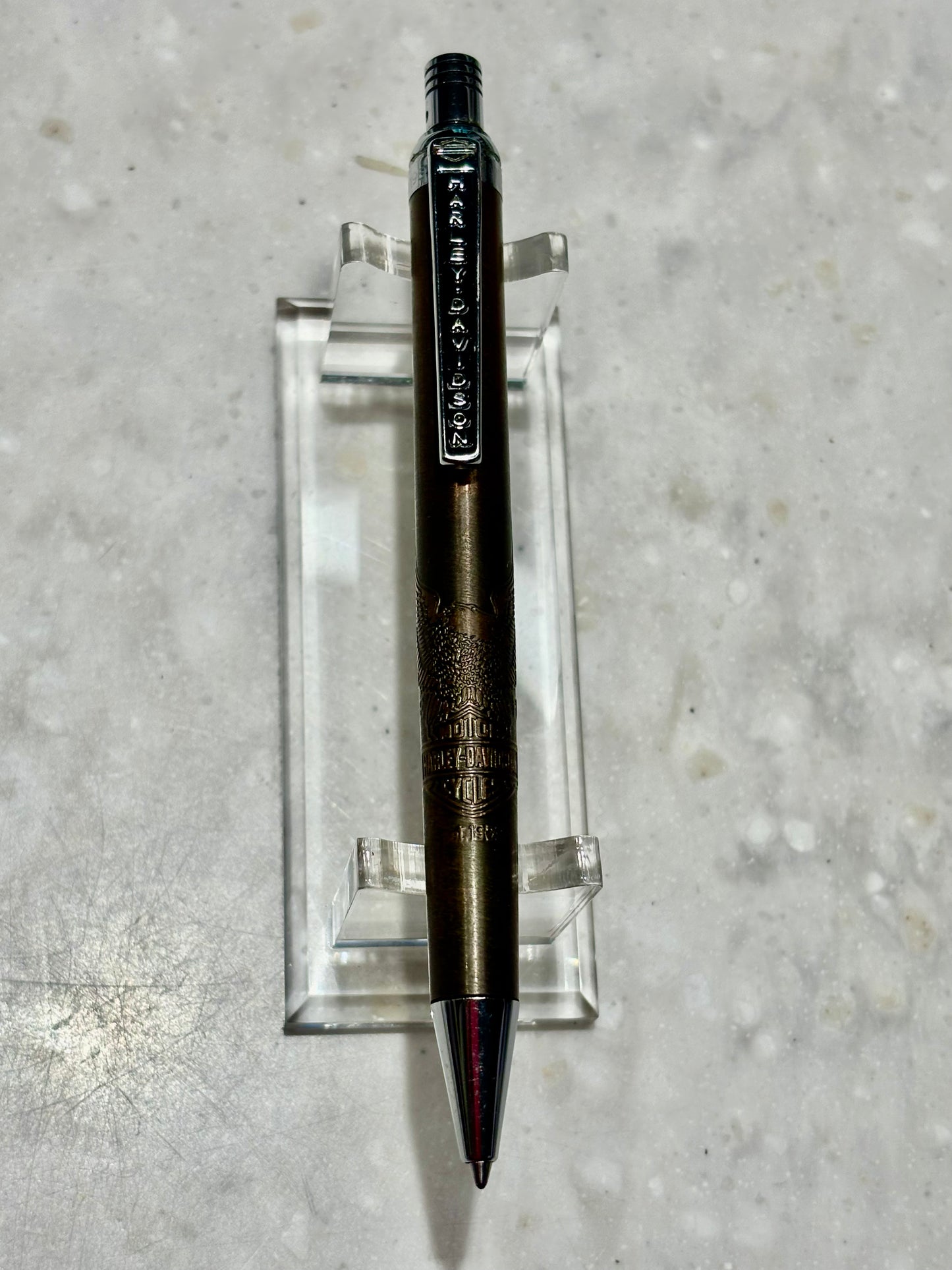 Retro 51 Harley-Davidson Top-Click Ballpoint Pen | Copper & Stainless | New Refill