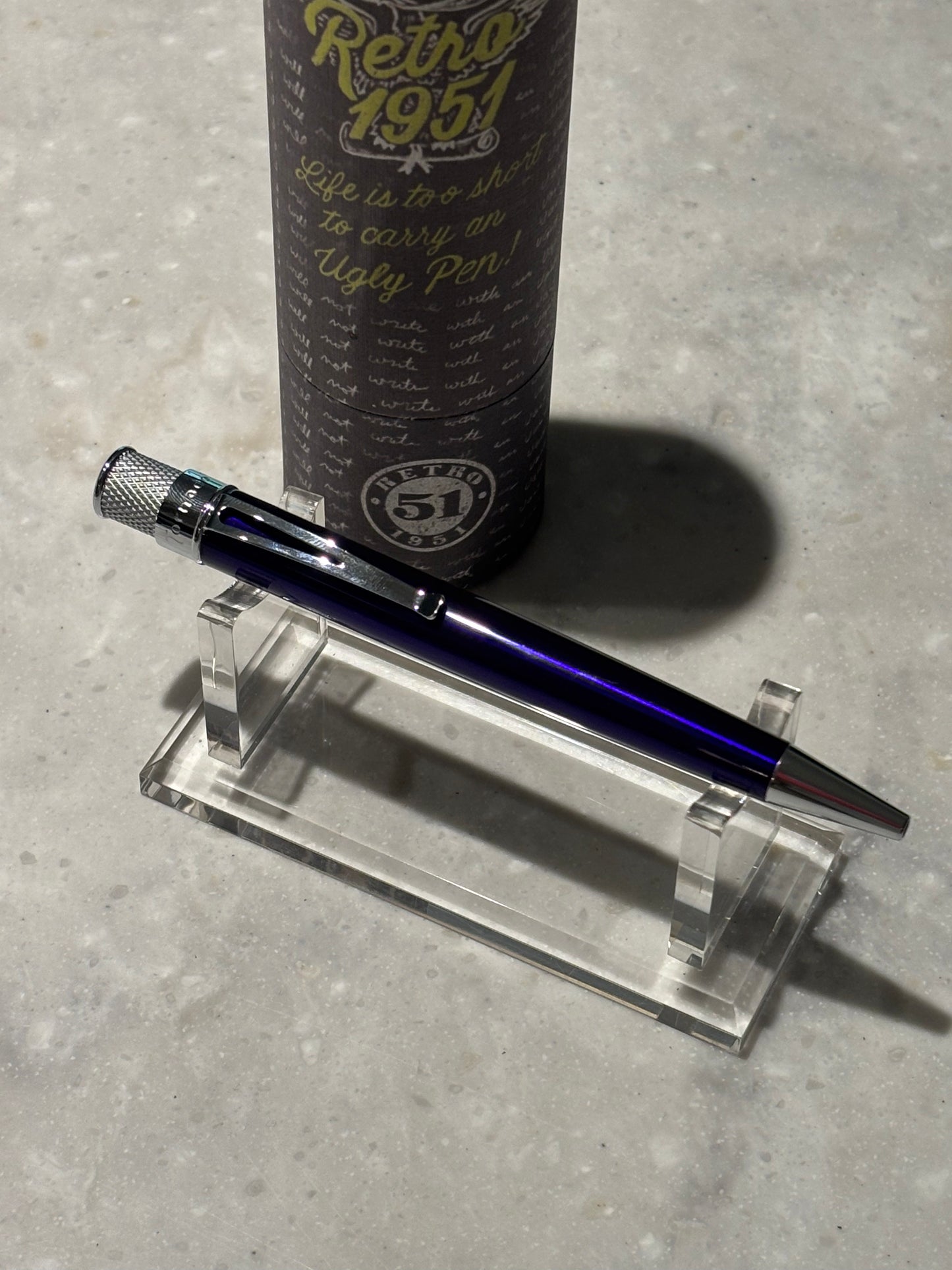 Retro 51 Tornado Blue Lacquer Rollerball Pen with Tube | New Old Stock