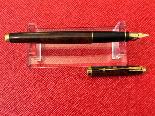 Parker 75 Thuya Laque Fountain Pen | 14K Medium Nib | Made in France | 1989