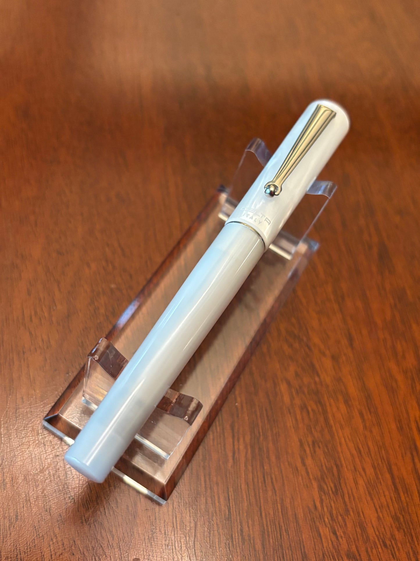 Delta Unica White Pearl Resin Rollerball Pen | New Old Stock with Box & Papers