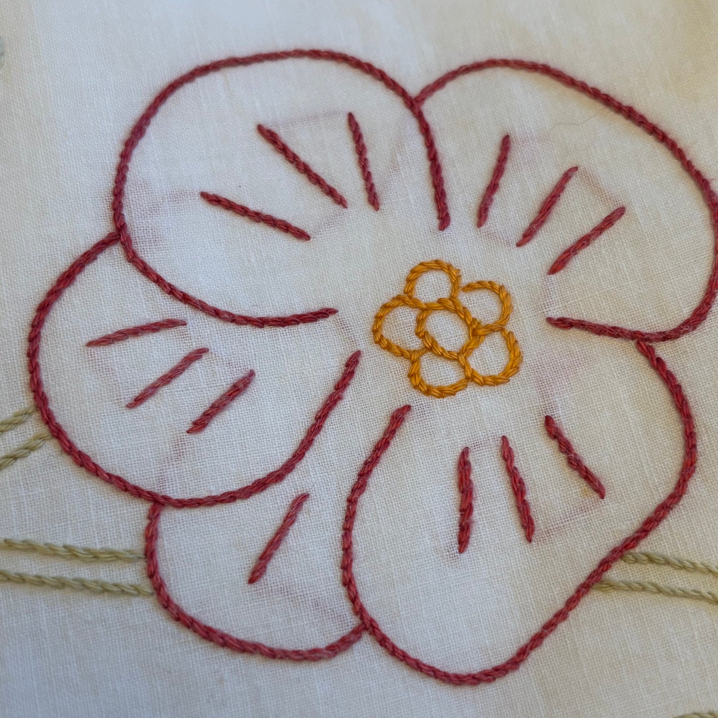Vintage Hand-Embroidered Hawaiian Pillowcases | Set of 3 | “Aloha” & Floral Motifs | Mid-Century Textile