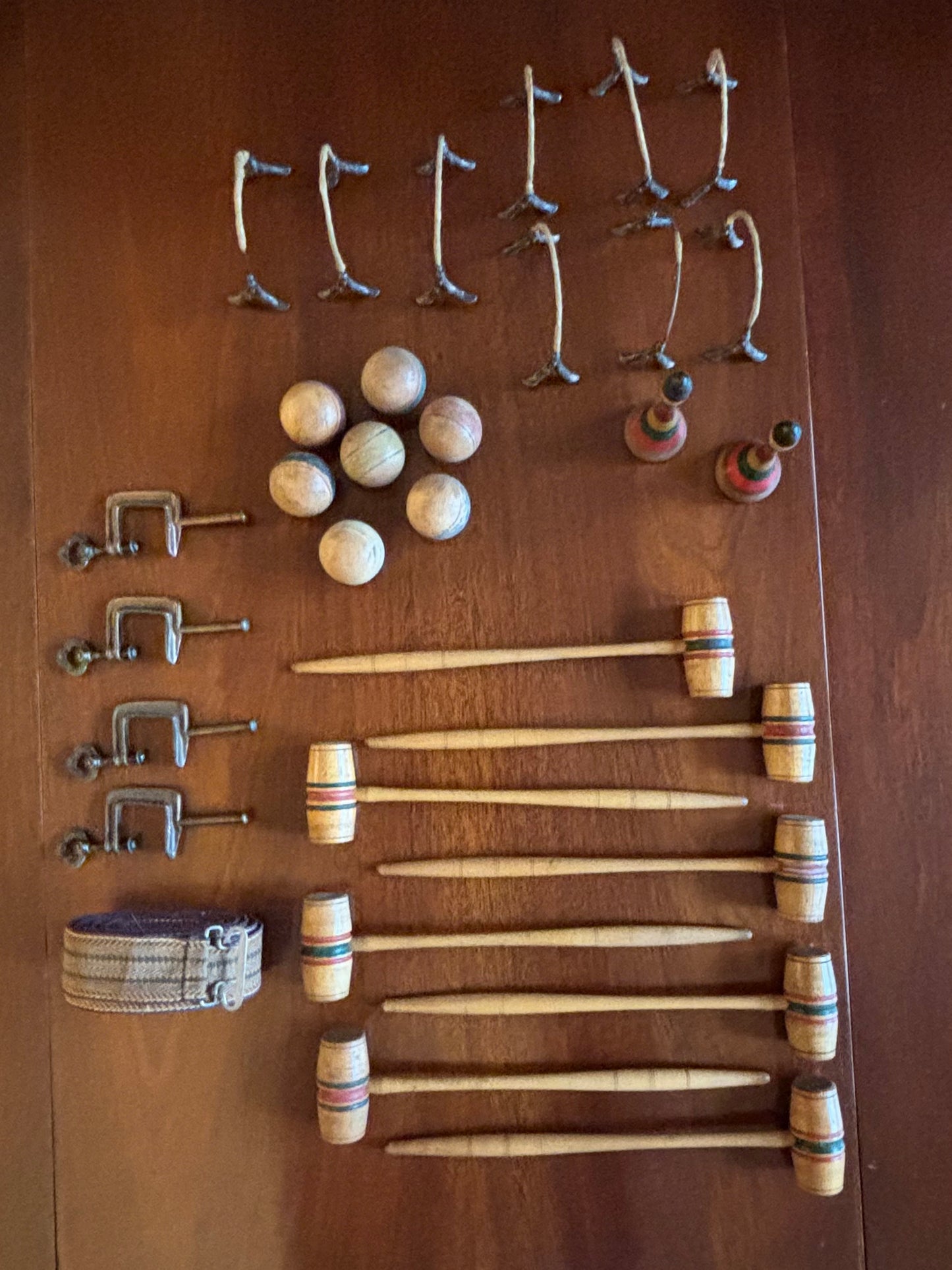 Victorian Tabletop Croquet Set in Original Wooden Box | Parlor Game | Circa 1880–1910