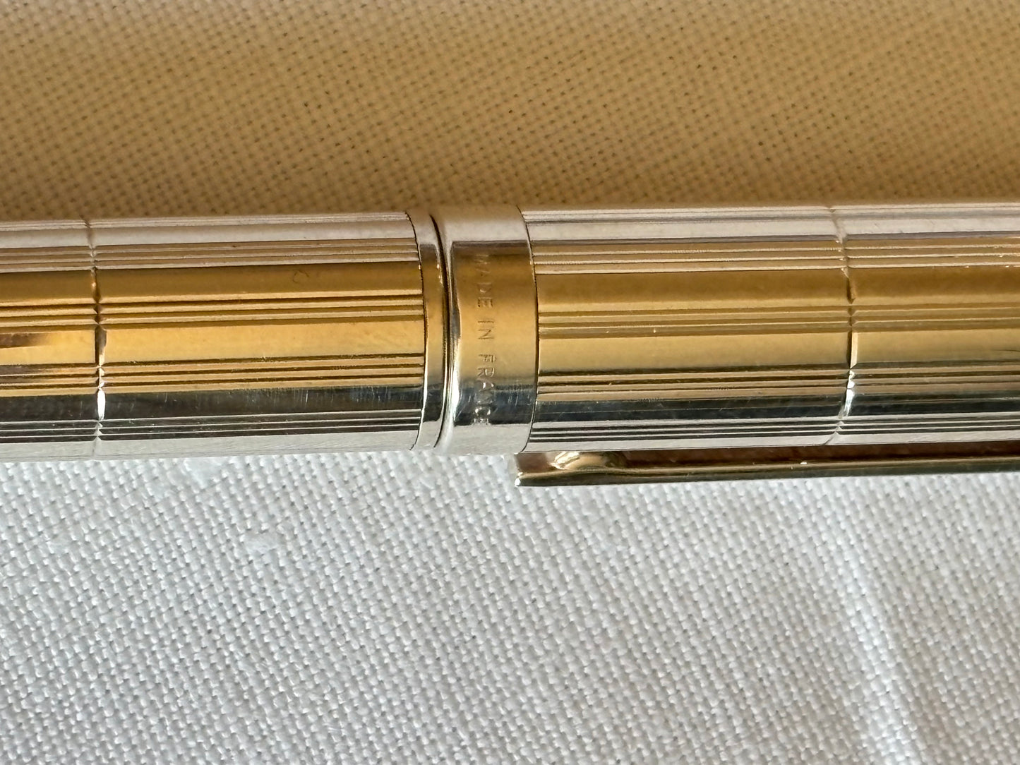 S.T. Dupont Paris 925 Sterling Silver Ballpoint Pen with Box, Papers & Factory Refill
