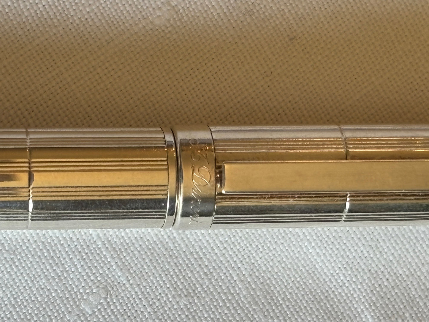 S.T. Dupont Paris 925 Sterling Silver Ballpoint Pen with Box, Papers & Factory Refill
