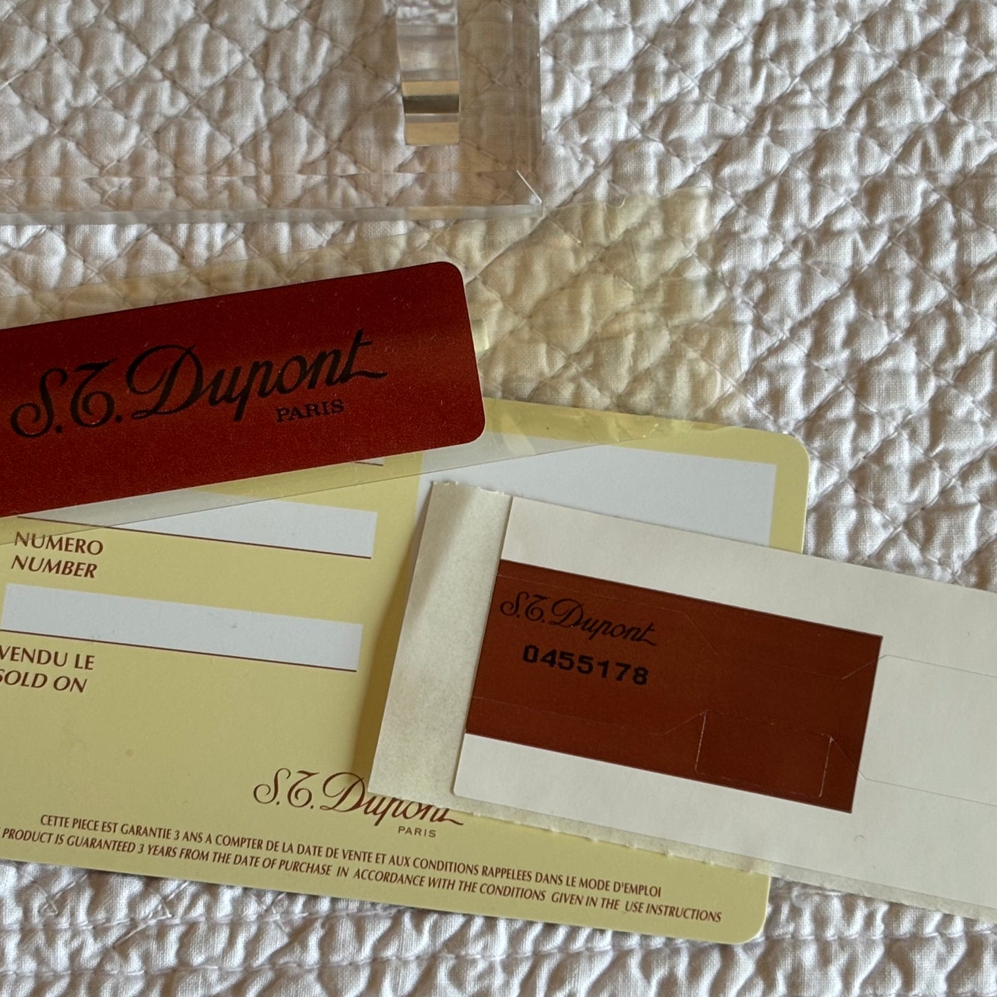 S.T. Dupont Paris 925 Sterling Silver Ballpoint Pen with Box, Papers & Factory Refill