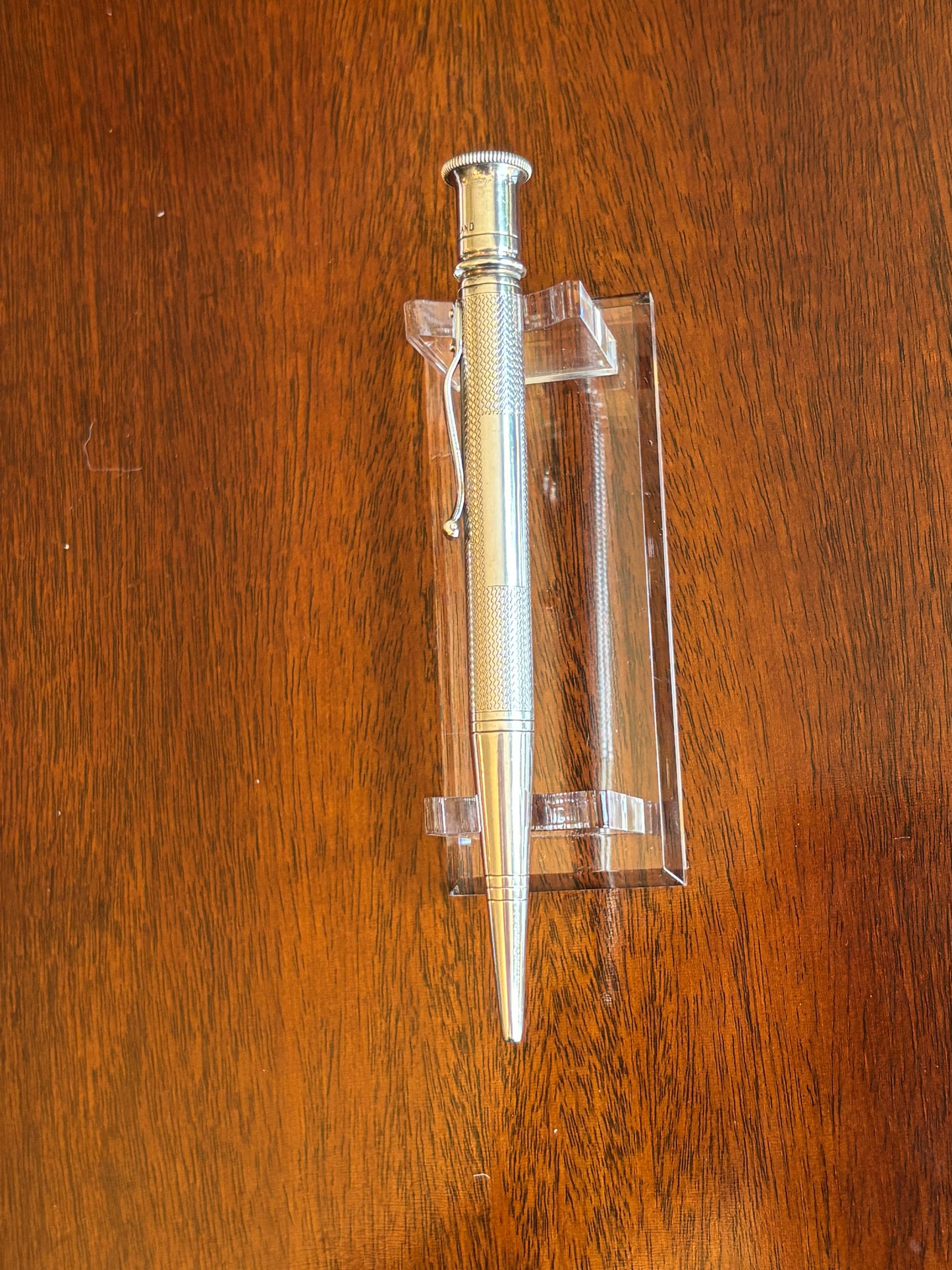 Vintage Yard-O-Led Sterling Silver Ballpoint Pen | Birmingham Hallmarked 1978 | Engine-Turned | Monogrammed | Serial No. 6937