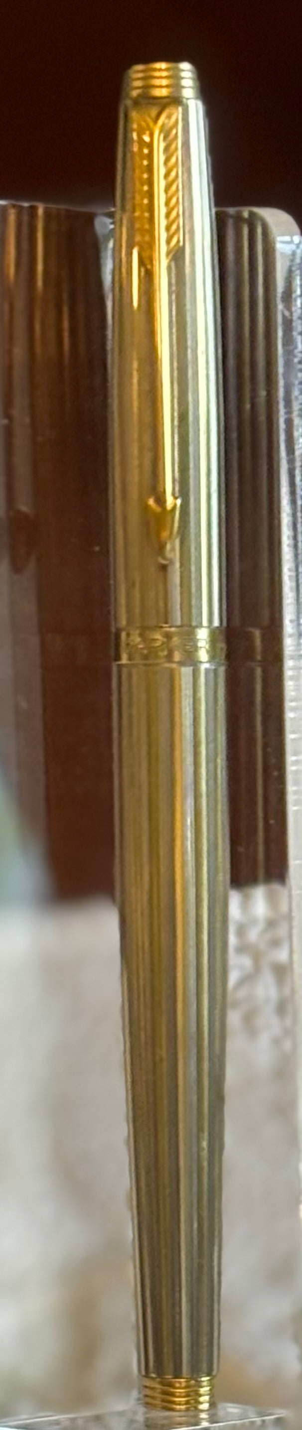 Parker 75 Florence Sterling Vermeil Pen Set | Argent Massif | 18K Medium Nib | Fountain Pen & Ballpoint in Original Box
